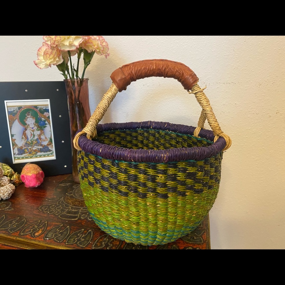 Woven African basket